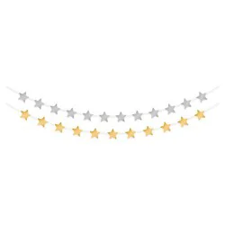 American Greetings Gray And Orange Stars 7' All Ocassion Party Banner Decoration - 2 Count