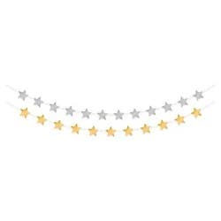 American Greetings Gray And Orange Stars 7' All Ocassion Party Banner Decoration - 2 Count