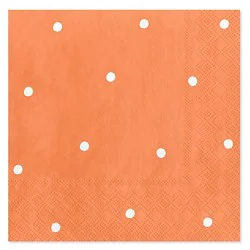 American Greetings Polka Dots On Orange Beverage Napkins - 20 Count