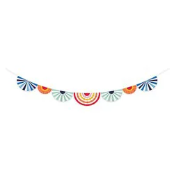 American Greetings Multi-Colored Paper Fan 7' All Occasion Party Banner Decoration - Each