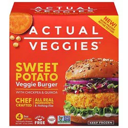 Actual Veggies Burger Veggie Sweet Potato - 12 Oz