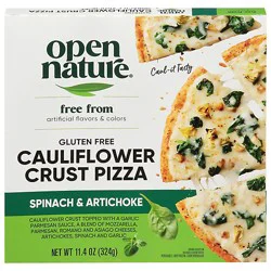 Open Nature Pizza Cauliflower Spinach Artichoke 11.4 Oz - 11.4 Oz