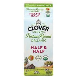 Clover Organic Half & Half , 64 Fz - 64 Fz
