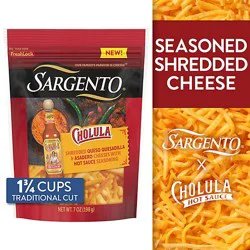 Sargento Shreds Cholula Queso Quesadilla/asadaro Cheese - 7 Oz