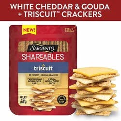 Sargento Shareables White Cheddar/gouda Slices With Triscuit Crackers, 6 Oz - 6 Oz