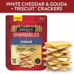 Sargento Shareables White Cheddar/gouda Slices With Triscuit Crackers, 6 Oz - 6 Oz