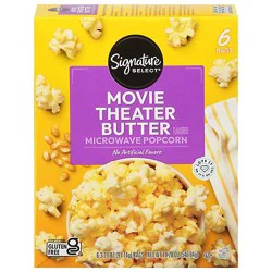 Signature Select Popcorn Microwave Movie Theater 6-3.21 Oz - 6-3.21 Oz