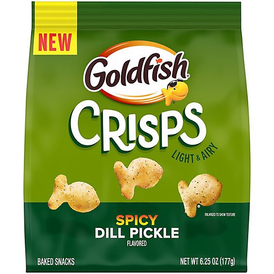 slide 1 of 10, Goldfish Spicy Dill Pickle Flavored Baked Snacks - 6.25 Oz, 6.25 oz