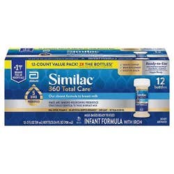 Similac 360 Total Care Infant Formula Bottles - 12-2 Fl. Oz.