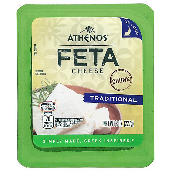 slide 1 of 1, Athenos Traditional Feta Cheese Deli - 8 Oz, 8 oz