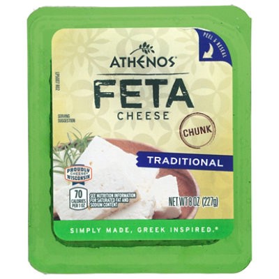 slide 1 of 1, Athenos Traditional Feta Cheese - 8 Oz, 8 oz