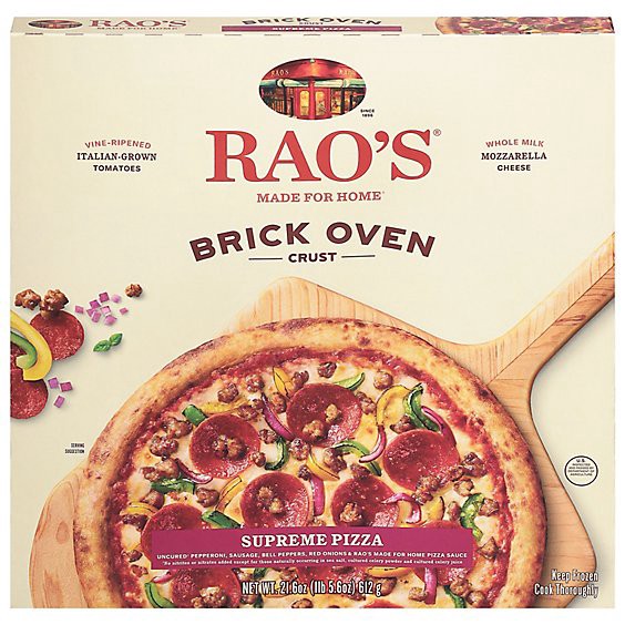 slide 1 of 1, Raos Pizza Supreme Brick Oven Crust - 21.6 Oz, 21.6 oz