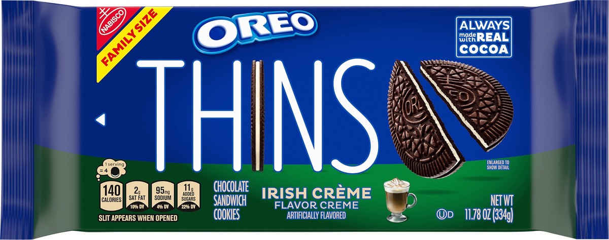 slide 6 of 13, Oreo Thins Irish Creme 11.78oz - 11.78oz, 11.78 oz