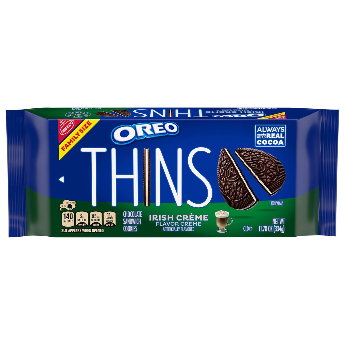 slide 11 of 13, Oreo Thins Irish Creme 11.78oz - 11.78oz, 11.78 oz