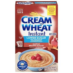 Cream Of Wheat Instant Lower Sugar Maple Brown Sugar 12.3oz - 12.3 Oz