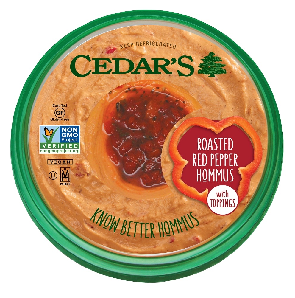 slide 1 of 1, Cedar's Roasted Red Pepper Hommus, 10 oz