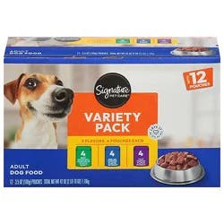 Signature Pet Care Dog Food Variety Pack Pouch 12 Pk - 3.5 Oz - 12-3.5 Oz