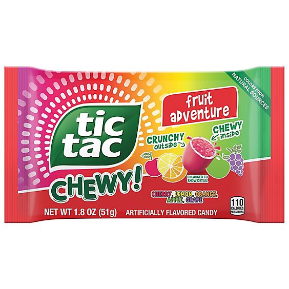 slide 1 of 14, Tic Tac Chewy! Fruit Adventure Candy Fruit Candy - 1.8 Oz, 1.8 oz