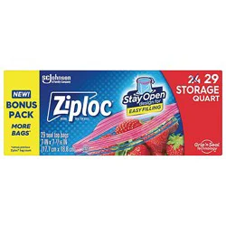 Ziploc Food Storage Bags Quart - 29 Ct