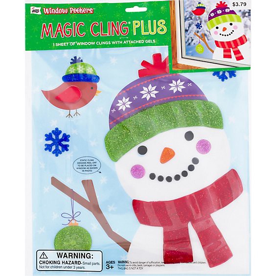 slide 1 of 1, Melo Holiday Magic Cling Plus - Ea, 1 ct