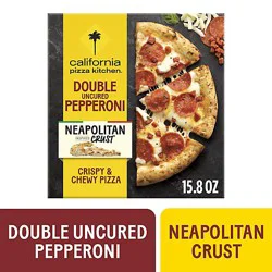 California Pizza Kitchen Double Uncured Pepperoni Neapolitan Crust Frozen Pizza Box, 15.8 Oz - 15.8 Oz