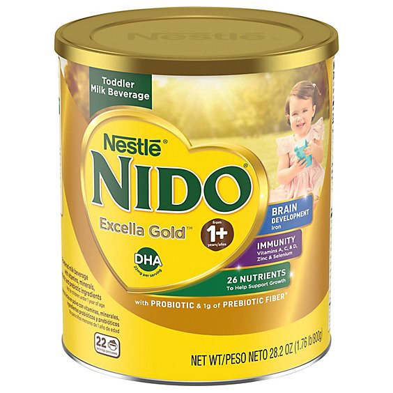 slide 1 of 9, Nestle Nido Excella Gold Toddler Milk Beverage 800g Can - 1.764 Lb, 1.764 lb