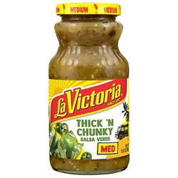La Victoria Thick & Chunky Verde Med Salsa, 15.5 Oz - 15.5 Oz