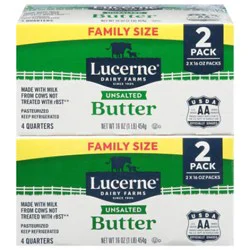 Lucerne Unsalted Butter Quarters 2 Pk 2 Pound - 2 Lb