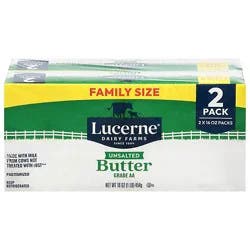 Lucerne Unsalted Butter Quarters 2 Pack 2 Pound - 2 Lb