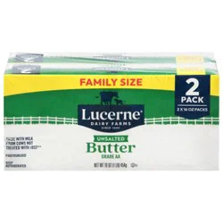 Lucerne Unsalted Butter Quarters 2 Pack 2 Pound - 2 Lb