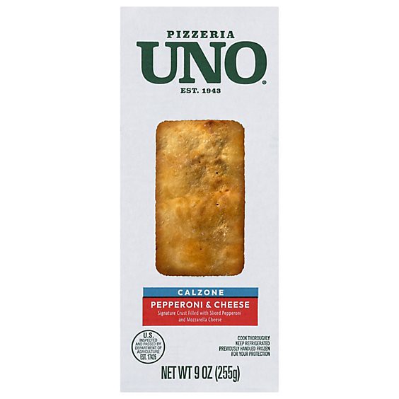 slide 1 of 1, Pizzeria Uno Pepperoni & Cheese Calzone - 9 Oz, 9 oz