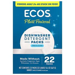 Ecos Dishwasher Detergent Packs Free & Clear - 22 Ct. - 22 Ct