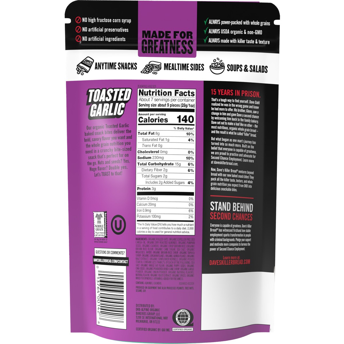 slide 5 of 11, Daves Killer Bites Garlic 7.2oz - 7.2 Oz, 7.2 oz