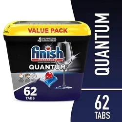 Finish Powerball Quantum Automatic Dishwasher Detergent - 62 Ct Tabs - 62 Ct