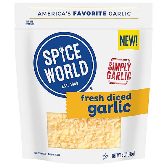 slide 1 of 1, Spice World Garlic Diced 5 Oz - 5 Oz, 5 oz