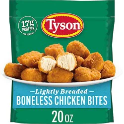 Tyson Lightly Breaded Boneless Chicken Bites - 1.25 Lb