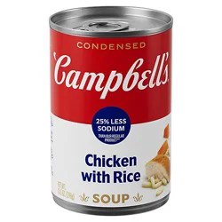 Campbell's Cond 25% Ls Chicken And Rice Soup - 10.5 Oz