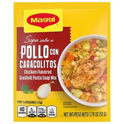 Maggi Dehydrated Soup Chicken Seashell 1.79oz - 1.799oz