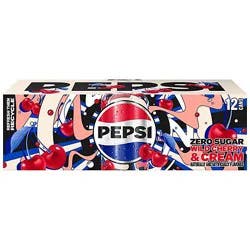 Pepsi Wild Cherry & Cream Zero Sugar 12-12fz - 12-12 Fz