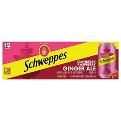Schweppes Raspberry Ginger Ale 12-12fz - 12-12fz
