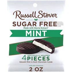 Sugar Free Dark Chocolate Mint Patties Peg Bag 2oz - 2 Oz