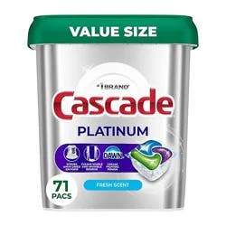 Cascade Platinum Actionpacs, Fresh Scent - 71 Count