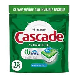Cascade Complete Acountionpacs Fresh Scent - 16 Count