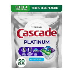 Cascade Platinum Actionpacs, Fresh Scent - 50 Count