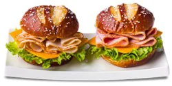 Readymeals Boars Head Ham & Turkey Pretzel Sandwich Duo - Ready2eat - Ea