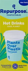 12oz 10ct Cup & Lid Set Compostable - 10 Ct