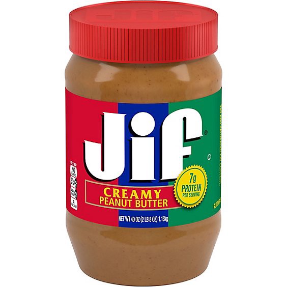 slide 1 of 6, Jif Creamy Peanut Butter - 40 Oz, 40 oz