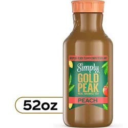 Simply Gold Peak Tea & Peach Bottle 52 Fl Oz - 52 Fz