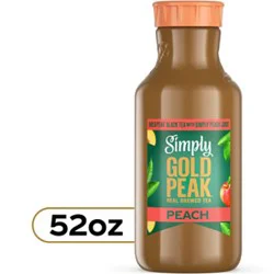 Simply Gold Peak Tea & Peach Bottle 52 Fl Oz - 52 Fz