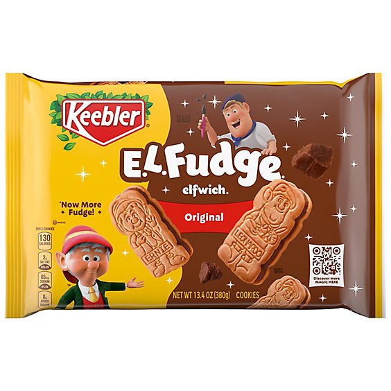 slide 1 of 1, Keebler E.l. Fudge Elfwich Cookies Stuffed With Crème Filling - 13.4 Oz, 13.4 oz